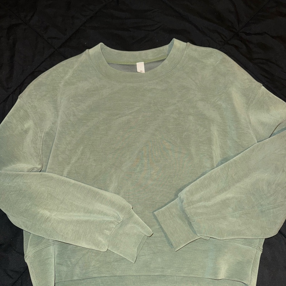 lululemon athletica Light Green Crewneck Top